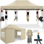 Tonnelle pliante 3x4. 5m - tonnelle de jardin tanche stable avec 4 parois latrales pour rceptionkaki ...