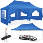 Tonnelle pliante 3x6 barnum tonnelle de jardin tanche avec 6 parois latrales toit surlev upgrade ...