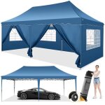 Tonnelle pliante 3x6 barnum pavillon de jardin impermeable avec 6 cts pour fte jardin festival march ...