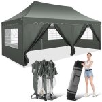 Tonnelle pliante 3x6 barnum pavillon de jardin impermeable avec 6 cts pour fte jardin festival march ...