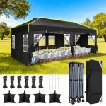 Tonnelle pliante 3x6 imperm�abletonnelle de jardin exterieur avec parois lat�ralesanti uv tonnelle tente ...