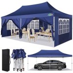 Tonnelle pliante 3x6 avec parements latéraux - tente pliable pour extérieur étanche et protection uv50 ... Tonnelle pliante 3x6 avec parements latéraux - tente pliable pour extérieur étanche et protection uv50 ...