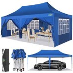 Tonnelle pliante 3x6 avec parements latéraux - tente pliable pour extérieur étanche et protection uv50 ... Tonnelle pliante 3x6 avec parements latéraux - tente pliable pour extérieur étanche et protection uv50 ...