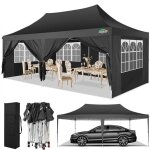 Tonnelle pliante 3x6 avec parements latéraux - tente pliable pour extérieur étanche et protection uv50 ... Tonnelle pliante 3x6 avec parements latéraux - tente pliable pour extérieur étanche et protection uv50 ...