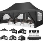 Tonnelle pliante 3x6m avec 6 parois latrales mise  niveau toit haut tonnelle pop up extrieure avec ...