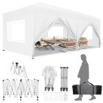 Tonnelle pliante 3x6m tonnelle de jardin avec 6 parois lat�rales �tanche stable structure de verrouillage ...