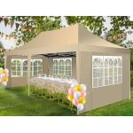 Tonnelle pliante barnum pliant 3x6m - imperméable avec uv protection 50 + et 6 parois latéraux pour plage ... Tonnelle pliante barnum pliant 3x6m - imperméable avec uv protection 50 + et 6 parois latéraux pour plage ...