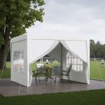 Tonnelle pliante - pavillon de jardin barnum pop - up avec 4 parois latrales et sac de transport - tente ...