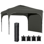 Tonnelle pop - up - outsunny - pliant - avec paroi lat�rale amovible sac de transport - en acier tissu ...