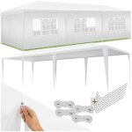 Tonnelle - tectake - pavillon miramas en poly�thyl�ne et en acier 900 x 300 x 250 cm - blanc