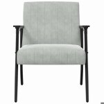 Top 2026 chaise relax - 1 place fauteuil - gris clair 59x75x78 cm velours ff5097