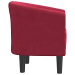 Top 2026 chaise salon / fauteuil cabriolet - pour 1 personne - rouge bordeaux velours - 70x56x68 cm ff4637 ...