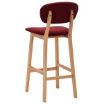 Top 2026 tabourets de bar lot de 2 - meuble de bar - pour 2 personnes - rouge bordeaux tissu - 45x47x92 ...