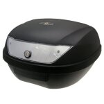 Top case casque noir 51l 320x595x440mm rflecteur blanc quad atv top case