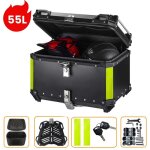 Top case moto 55 l alliage daluminium top case scooter valise � casque universelle avec serrure s�curit� ...