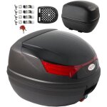 Top case moto - apro - bagage coffer valise - 32 l - noir - fermeture manuelle