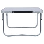 Top slection table pliable de camping / jardin - jille - blanc aluminium 60 x 40 cm life05 1264857