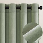 Topfinel rideau lin semi - transparent rideaux de salon rideau voilage avec ?illets rideau occultant ...