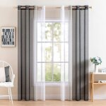 Topfinel rideaux salon voilage fenetre 140x240 cm blancnoir rideau voile voilage intérieur décoration ... Topfinel rideaux salon voilage fenetre 140x240 cm blancnoir rideau voile voilage intérieur décoration ...