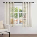 Topfinel rideau voilage beige 140x160 cm en effet lin - oeillets rideau decoration chambre semi - transparent ... Topfinel rideau voilage beige 140x160 cm en effet lin - oeillets rideau decoration chambre semi - transparent ...