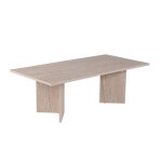Topi - table basse rectangulaire effet travertin 119x60cm