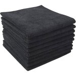 Torchons de cuisine - noir - microfibre - torchons de cuisine doux - vaisselle - torchons  th - 9 pices ...