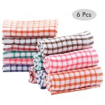 Torchons de cuisine - non pelucheux - lot de 6 - coton absorbant - 28x40 cm - couleurs variées Torchons de cuisine - non pelucheux - lot de 6 - coton absorbant - 28x40 cm - couleurs variées