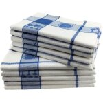 Torchons de cuisine (x10) 45 x 70 - 100% coton jacquard tr�s absorbant bleu