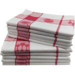 Torchons de cuisine (x10) 45 x 70 - 100% coton jacquard tr�s absorbant rouge