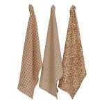 Torchons leopadi beige lin 45x70cm - atmosphera createur dinterieur