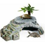 Tortue sanctuaire terrarium grotte terrestre reptile rampe plate - forme sanctuaire d�coration humidification ...