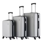 Tortue valises - set de 3 valises rigides lgeres  4 roulettes bagage cabine 55cm / 65cm / 75cm gris ...