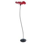 Tosel lampadaire 1 lumière - luminaire intérieur - acier rouge - style design - h155cm l40cm p40cm Tosel lampadaire 1 lumière - luminaire intérieur - acier rouge - style design - h155cm l40cm p40cm