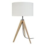 Tosel lampe à poser 1 lumière - luminaire intérieur - tissu écru - style inspiration nordique - h54cm ... Tosel lampe à poser 1 lumière - luminaire intérieur - tissu écru - style inspiration nordique - h54cm ...
