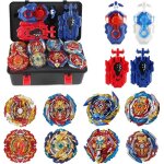 Toupie gyros turbo set 8 en 1 netoke - combat 4d avec lancement