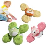 Toupies ventouse b�b� 3 pi�ces jouets sensoriels pour lit piscine voiture bain maison parc ? jouets �ducatifs ...