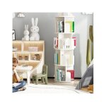 Tour bibliothèque pivotante - promiracal - bois blanc - 4 niveaux - rotation complète - style contemporain ... Tour bibliothèque pivotante - promiracal - bois blanc - 4 niveaux - rotation complète - style contemporain ...