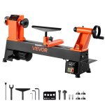 Tour  bois tabli 304 x 465 cm - vevor - tour  bois lectrique - 750 w - avec vitesse variable 0 - ...