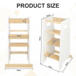 Tour dapprentissage enfant vivolilv - rglable en hauteur - avec bandes antidrapantes - 90x42x40 cm ...