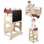 Tour dapprentissage montessori 3 en 1 - bois - escabeau � trois niveaux - adapt�e aux enfants de 1 � ...