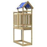 Tour de jeu en bois massif - vidaxl - marron - 525x1105x215 cm - bois massif impr�gn� - durable