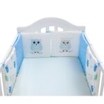 Tour de lit 6 pi�ces ensemble 30 * 30cm pare - choc literie enfant lit b�b� motif hibou bleu