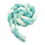 Tour de lit b�b� 3 tissages serpent tress� pare - choc velours protection lit nouveau - n� - 3m