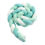 Tour de lit bébé 3 tissages serpent tressé pare - choc velours protection lit nouveau - né - 3m Tour de lit bébé 3 tissages serpent tressé pare - choc velours protection lit nouveau - né - 3m