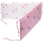 Tour de lit bb - motif dimpression - 130 * 30cm - rose