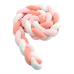 Tour de lit bébé tressé pare - choc coussin de protection en velours décor chambre nouveau - né 4m rose ... Tour de lit bébé tressé pare - choc coussin de protection en velours décor chambre nouveau - né 4m rose ...
