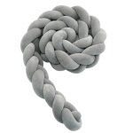 Tour de lit tresse dodo gris