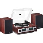 Tourne - disque angels horn vintage hi - fi bluetooth avec haut - parleurs int�gr�s