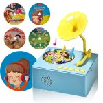 Tourne - disque jouet montessori pour enfant gramophone pour enfant avec 96 cartes lecteur de musique ...