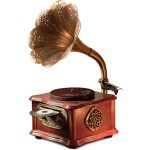 Tourne - disque r�tro tourne - disque noir vs - 1722 cd bluetooth avec radio fm